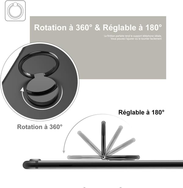 [1-pack] Metallring Telefonringhållare för iPhone 11 Pro/Max/XR,