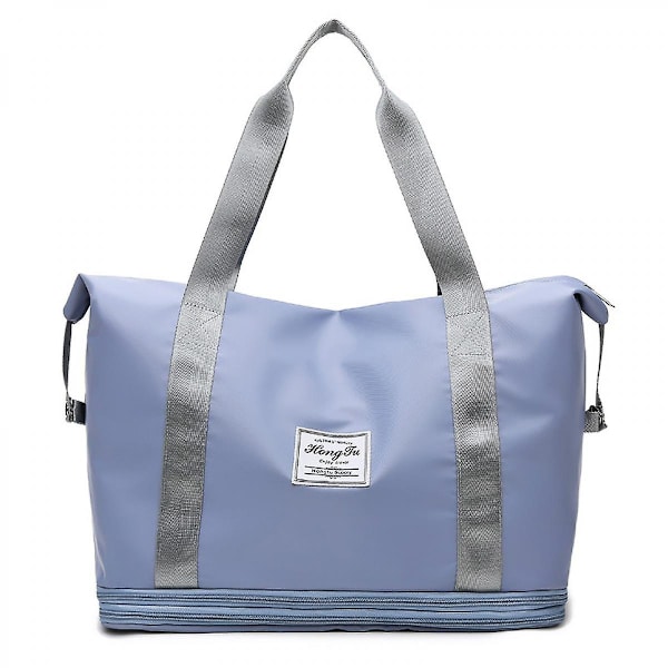 Stor Rejsetaske Duffel Tote Bag Med Tør/Vådt Adskillelse Lomme, Letvægts Og Nem At Bære På Blå