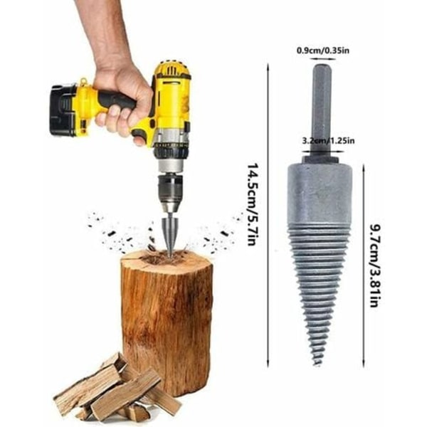 Hexagonal Træspalter Skrue Bit Splitter Heavy Duty Log Splitter Træ Vridning Bit Høj Hastighed Opvarmning Skrue Splitning