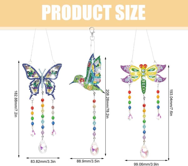 Diamantmaling Solfanger Krystall Ornament DIY Diamant