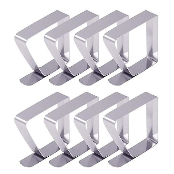 8pcs Stainless Steel Tablecloth Clip Picnic Wedding Promenade Anti-slip Table Cover Clamps Rack Round Tablecloth Stable Clips