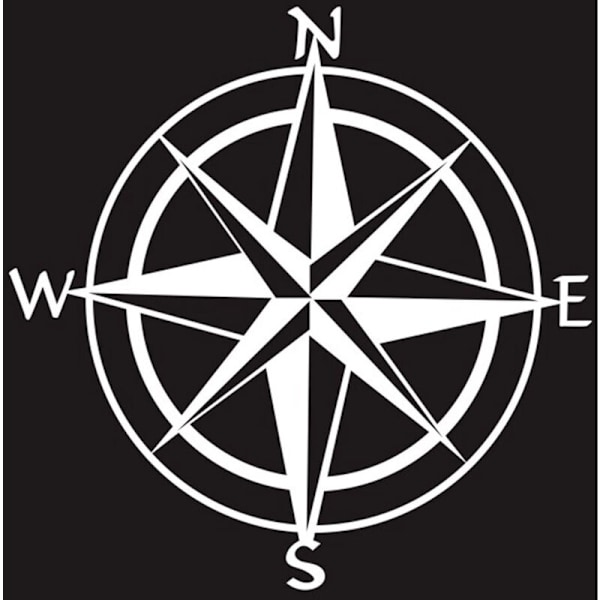 Kompass Reflekterande Personlighet Kroppssticker (Vit)