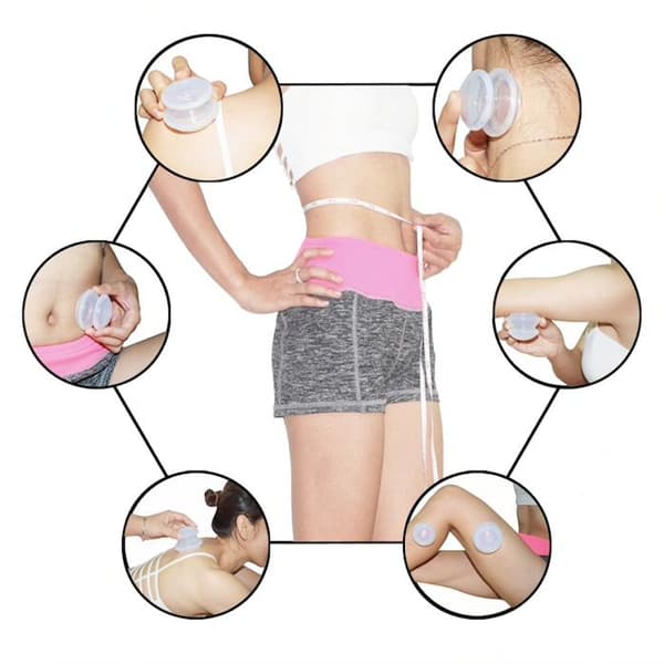Cupping til fuld kropsmassage - 4-pak - XS-L