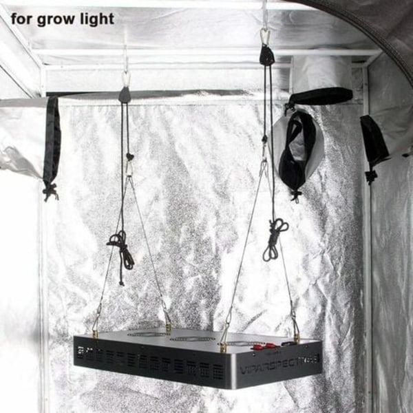 Et par 1/8" Heavy Duty Justerbare Grow Lights Skralde Rope Hanger Yoyo til Grow Light og haveinstallationer