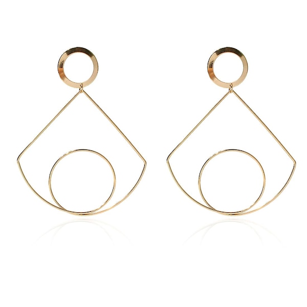 Örhängen Diamant Stud Mode Smycken B2242 gold color
