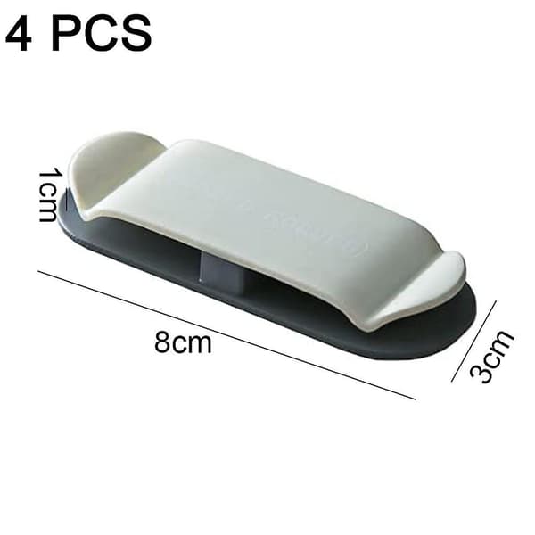 Kabelhållare Klipp 4-pack Sladdorganisator Hantering Klipp Självhäftande