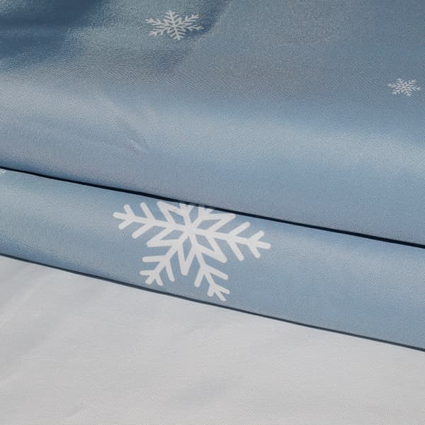 Snøfnuggtrykt dusjforheng 120B*180H CM