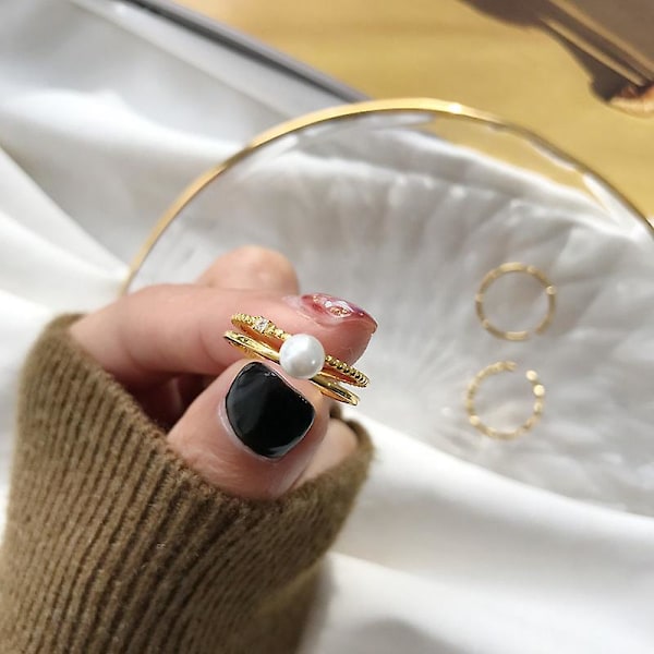 Ring Silver S925 Zirkon Mode Smycken Ac7438 K316