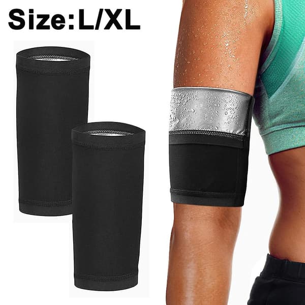 1 Par Sved-Shaper Arm Trimmere, Kompressions Svedbånd, Performance Ærmer Fedt-reducerende Snøre Elastisk Armbånd