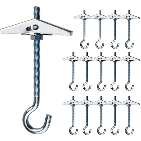 Bolt Wings Hook, Swag Takkrok, 15 M5/90mm Takkrok Takfäste Hook Toggle Springs Wing Bolts Takkrokar För Takväxter Vägg Hem