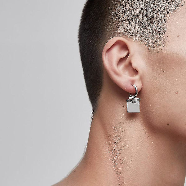 Øreringe Hipster Metallic Mekanisk Kobber Hvidguldbelagt Til Kugle