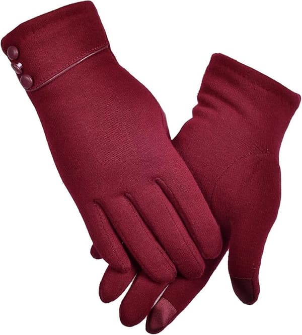 Winered Vintervarme Hansker for Kvinner, Berøringsskjermvennlige, Vindtette