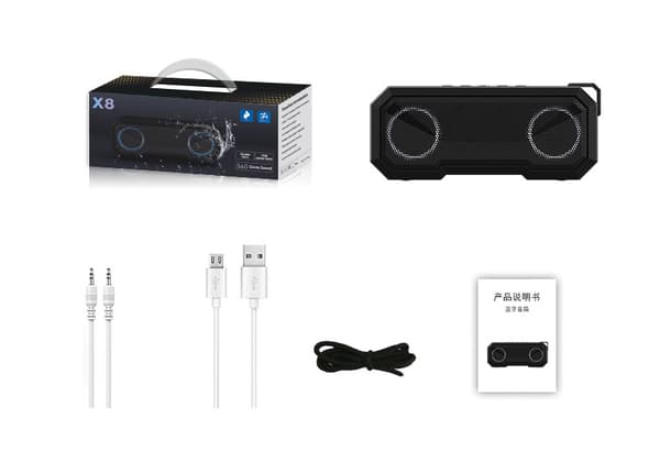 Trådløs bluetooth-højttaler, IPX7 vandtæt og farverig lyslyd (grøn),