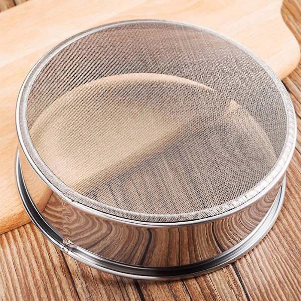 Piao Floursikt i Rostfritt Stål, Fint Maskigt Floursikt för Bakning, Kakor, Rundt Premium Rostfritt Stål, Köksredskap