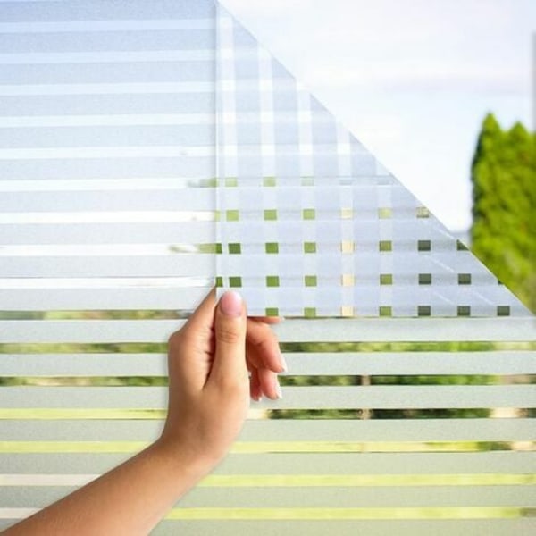 Privacy Window Ridsetips - Statisk Cling Window Privacy Film - 2M Frosted Window Privacy Screen - Uigennemsigtig selvklæbende