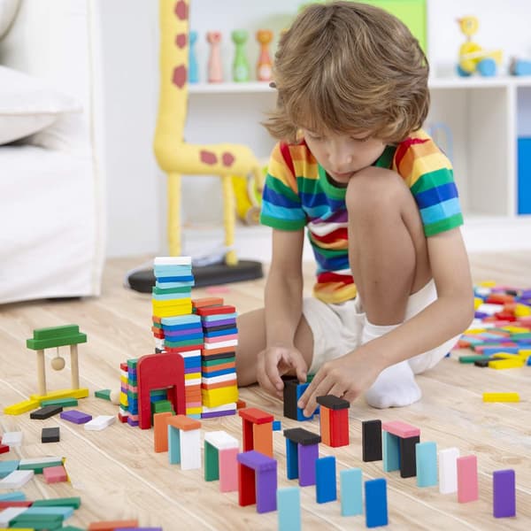 120 st Trä Domino Set Klassisk Leksak Brickset Utforskningsspel