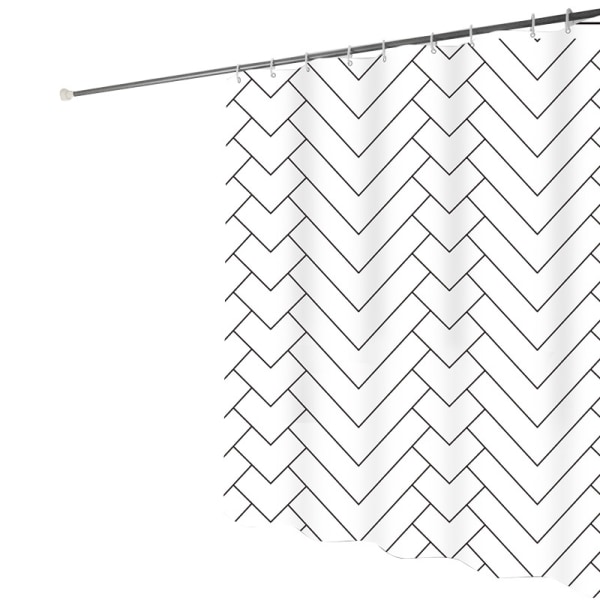 Single V Grid Shower Curtain 120*180 High,