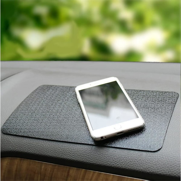 Universal Silikon Anti-slip Bilmatta Hållare För Smartphone Tablet - Instrumentbräda/skrivbordsbord - Svart 27cm X 15cm