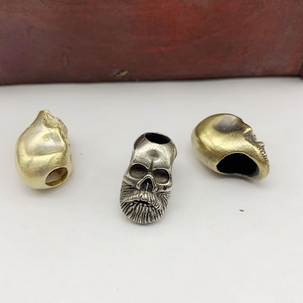 Ontto Kuparinen Ripustuskoru Partainen Kallo Pieni Koriste Koru DIY-Avaimenperälle Narulle Brass