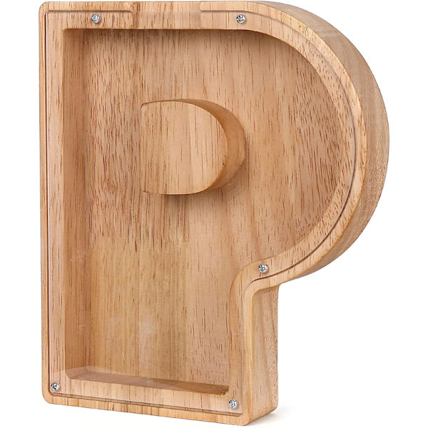 Personlig träspargris, en perfekt unik present, dekoration, minnessak eller spargris (P, 11*2.8*18cm),