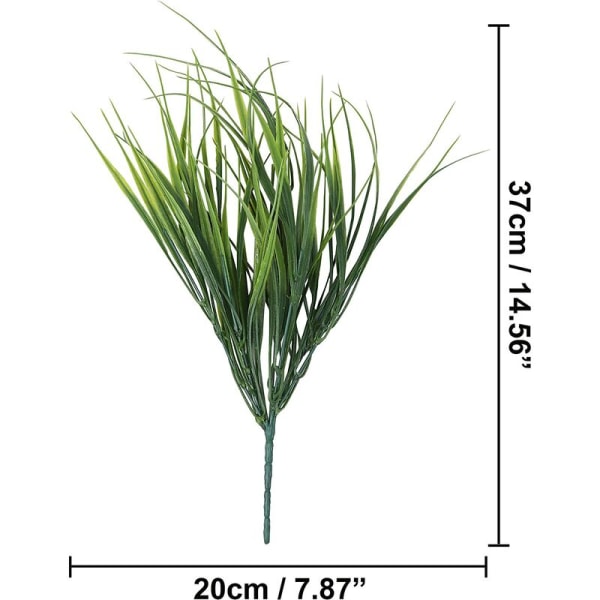 6 kpl keinotekoista vihreää kasvia simulaatio ruoho 7 muovihaarukkaa vihreää vehnänorasta salausta 7 haarukkaa 98 lehteä,