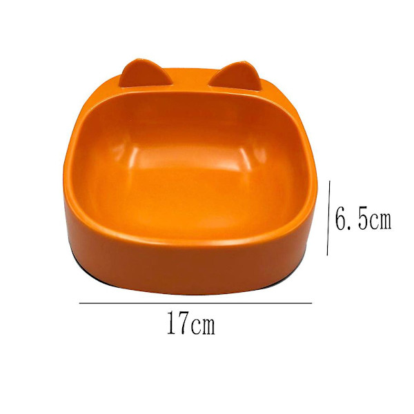 Husdjurskål Sned Halsvakt Melamin Skål Med Halkskydd Orange