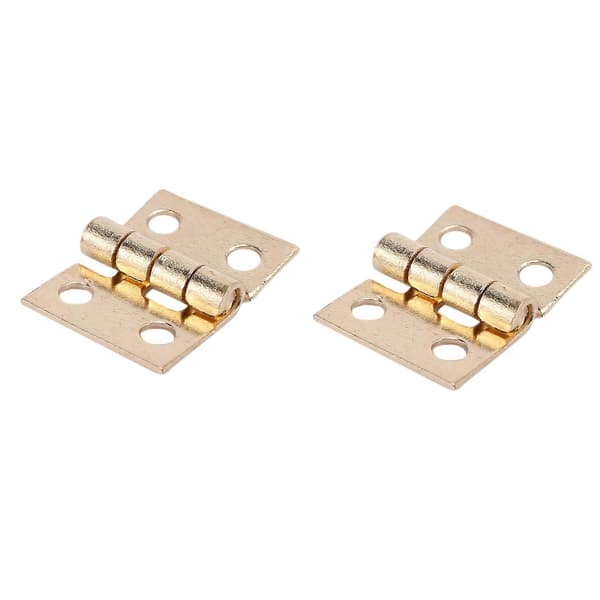 100 STK Mini Hængsler Hardware 180 Grader til Miniature Møbler Skab (DIY) Gylden
