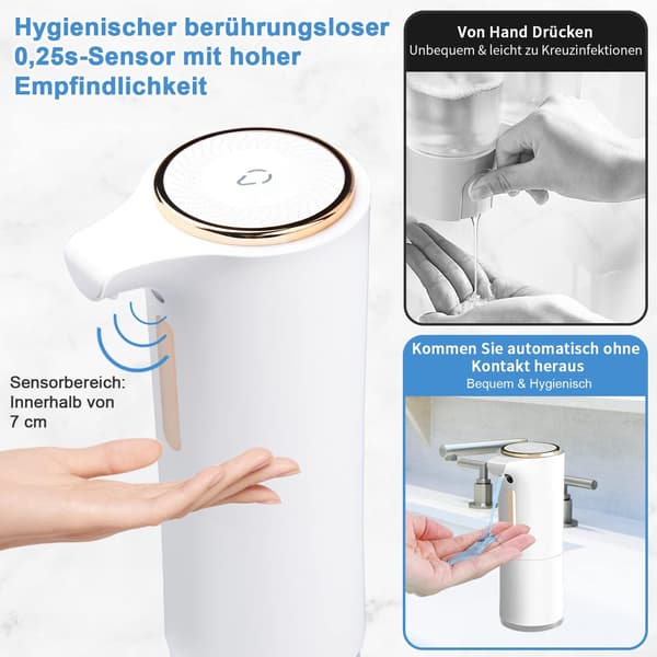 Automatisk flytende såpedispenser, 300 ml flytende såpedispenser