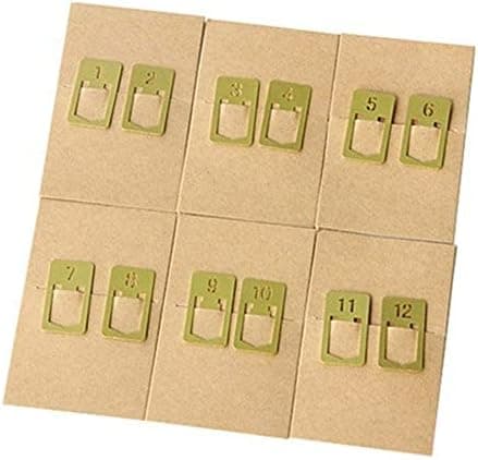 12 Mini Koppar Digitala Läsmetallklämmor Bokmärken