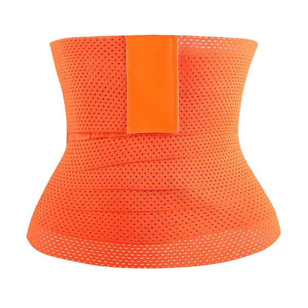 4M Kvinner Korsett Midjetrener Shaperwear Slanking Tummy Wrap Trimmer Korsett Cincher Belter Treningsbelte Body Shaper Orange