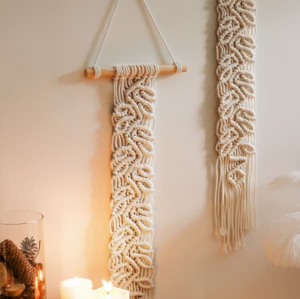 Bohemisk vävd väggbonad med textur 72*20cm