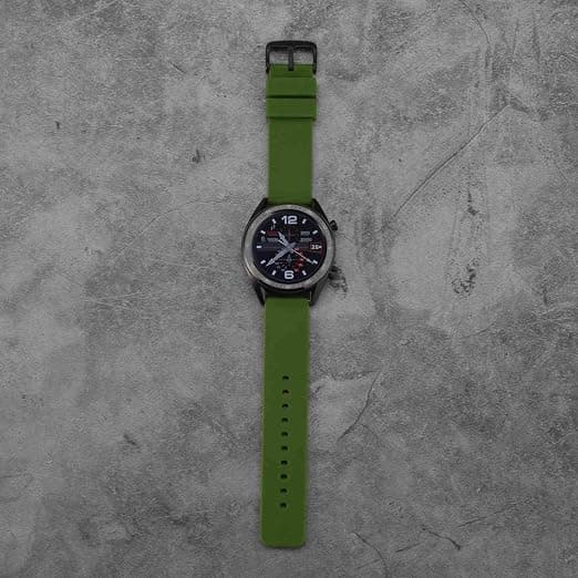 18mm Silikon Klockarmband med Svart Spänne, Snabbkoppling