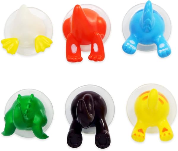 Packdjur Svans Gummikrokar med Sugkoppar