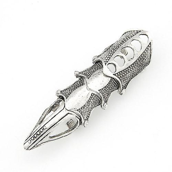 Retro Punk Gothic Armörring Böjbar Metall Assassin Rullfog Knogjärn Fullfingerringar För Män Kvinnor Smycken