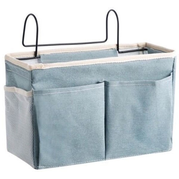 Opbevaringspose til sengekanten med kroge Multifunktions hængende arrangør Caddy blue