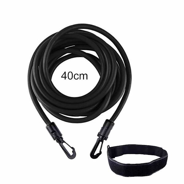 Motståndsbands Simtether Stationär Simning, Simsele Statisk Simningsbälte Black 4M