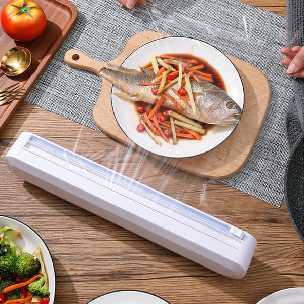 1 stk Plastfolie Kutter Konserveringsfilm Kutter Sugeskopp