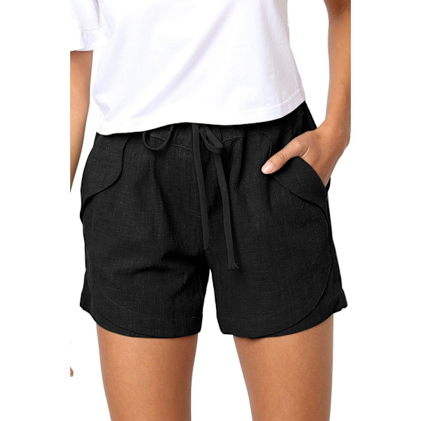 Damshorts i boxarstil, avslappnade, sommar 2023 Black 4XL