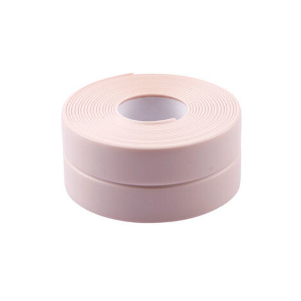 2 stk. badeværelsesforseglingstape, PE fleksibel klæbebånd til dekoration af køkken (3,2 m*3,8 cm, pink)