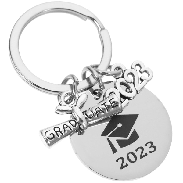 Nyckelring med examenstema Klass av 2023 Nyckelring Present Nyckelring i rostfritt stål