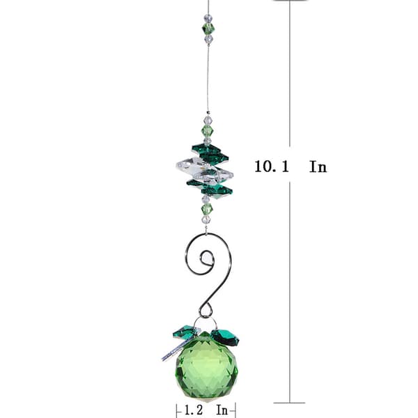 1 stk. solfanger farverig lampwork kugle have vedhæng vindue