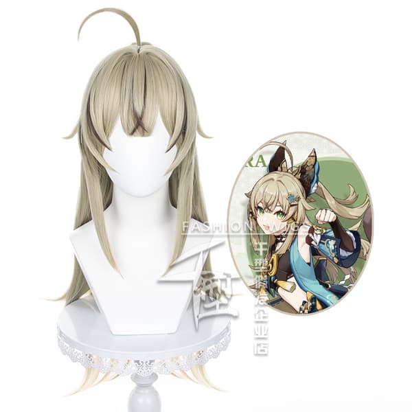 Genshin Impact Kirara cos -peruukki Kirara