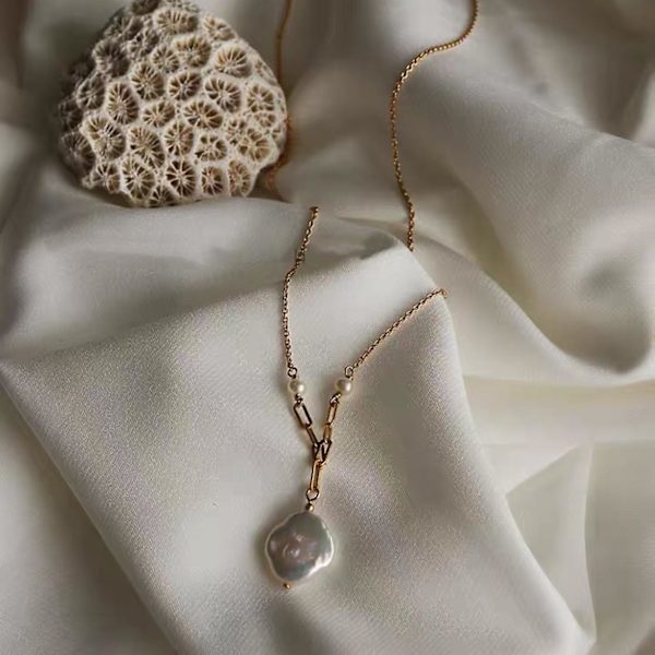 Halsband Blomma Stud Barockpärla Flickors Mode Smycken Ac3090 A639