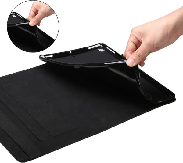 1 st svart Samsung Tab A 10.1 (2019)/T510 läderfodral