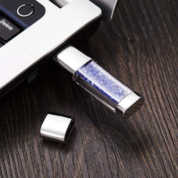 Hög Hastighet Metall Bil U-Disk (Crystal Marine 8GB)