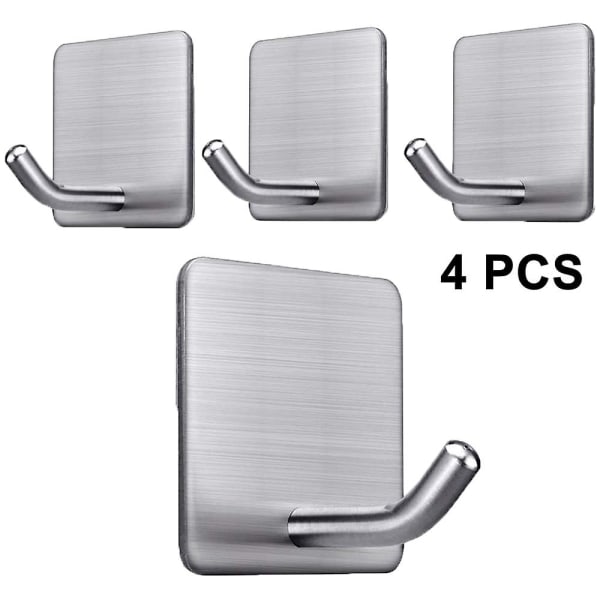 Hook Self -adhesive Towel Hooks Without Drilling Wall Hooks 4 Pieces Of Adhesive Hooks Stainless Steel For Kitchen And Bathroom, From Ruicer