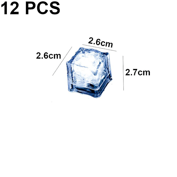 Färgglada LED-isbitar med skiftande ljus | För festtillbehör i bulk
