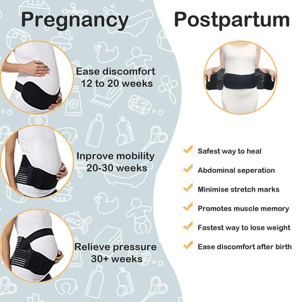 Maternity Bælte, Abdominal Lumbar Support Bælte, Justerbart Graviditetsbælte, Graviditets Hovedbånd Support Bælte, Graviditets Support Bælte Befor
