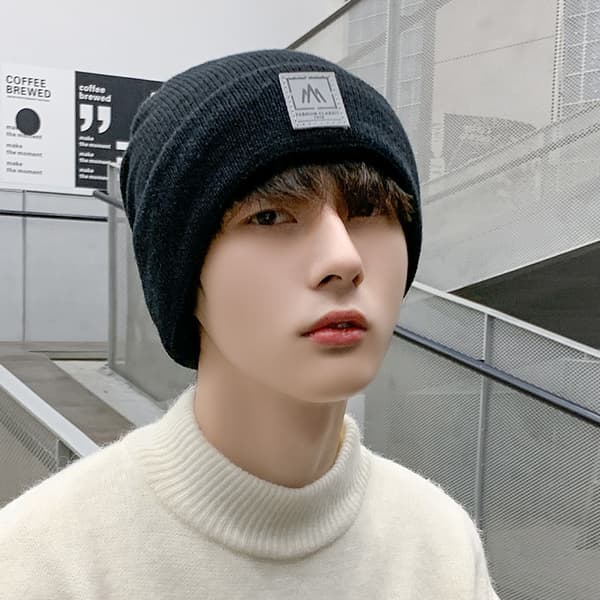 Hatt for menn, vinter, 2-pakning, trendy, vindtett, varm, ull