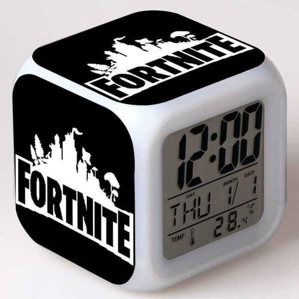 Fortnite herätyskello LED-valolla, pieni herätyskello 16